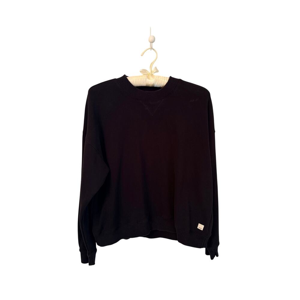 Vuori Halo Crew Sweatshirt Black Pullover Size Medium